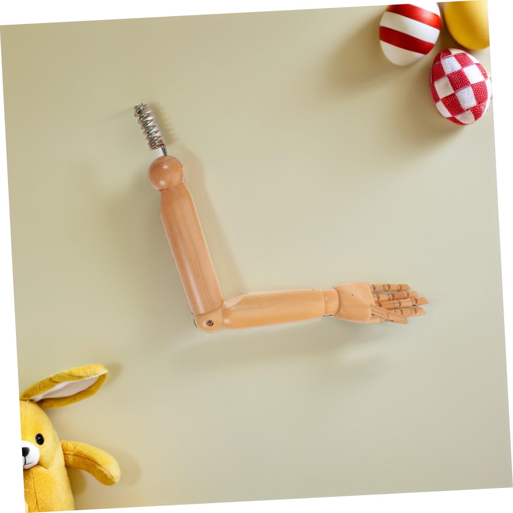PLAFOPE Brazos Articulados de Madera para Maniquí, Repuesto Khaki | 1 Par, Articulaciones Móviles para Títeres Infantiles, Superficie Lisa, Montaje Sencillo