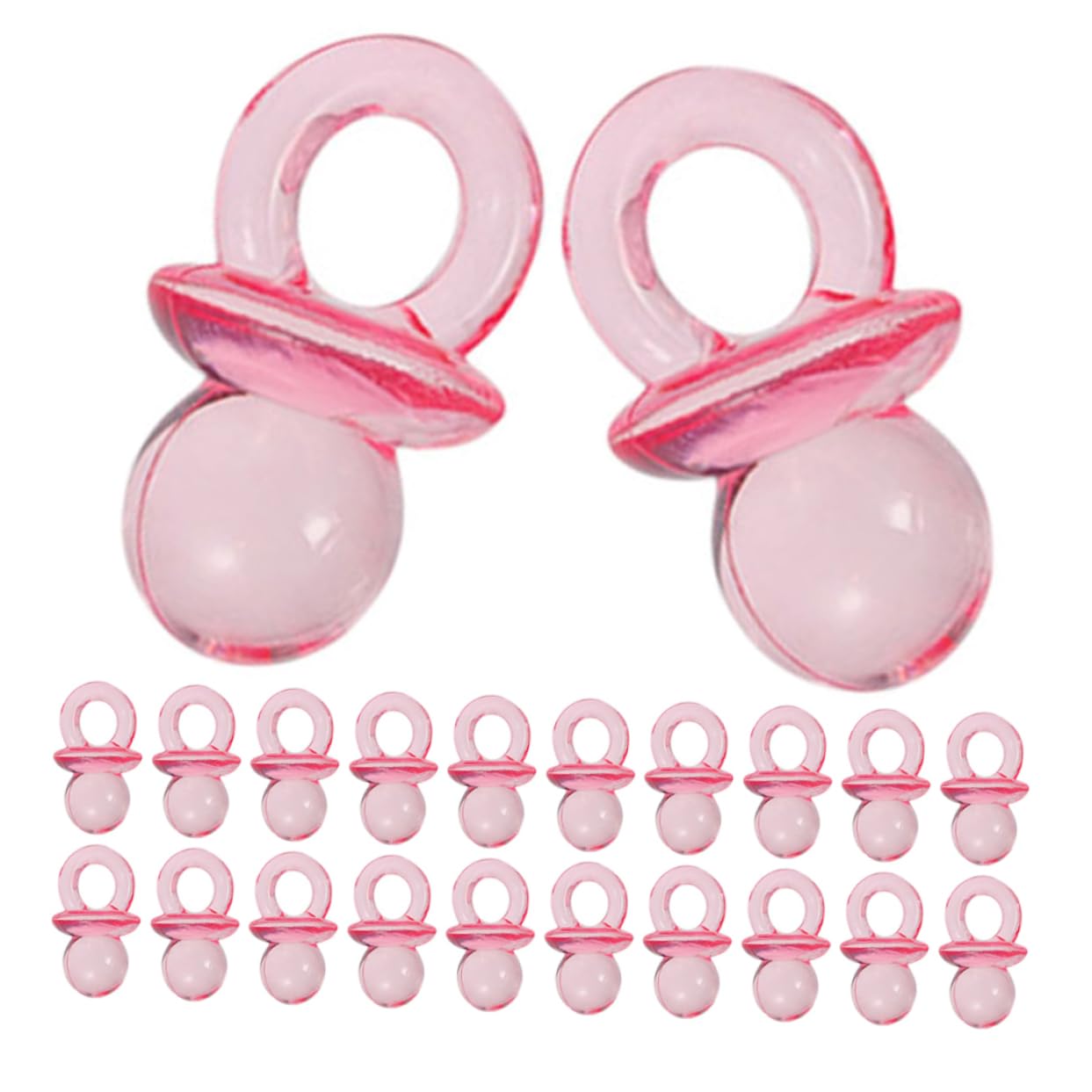 HANABASS Cute Shower Favors 200pcs Mini Pacifiers Safe Acrylic Toys for Baby Weaning Shower Party Supplies