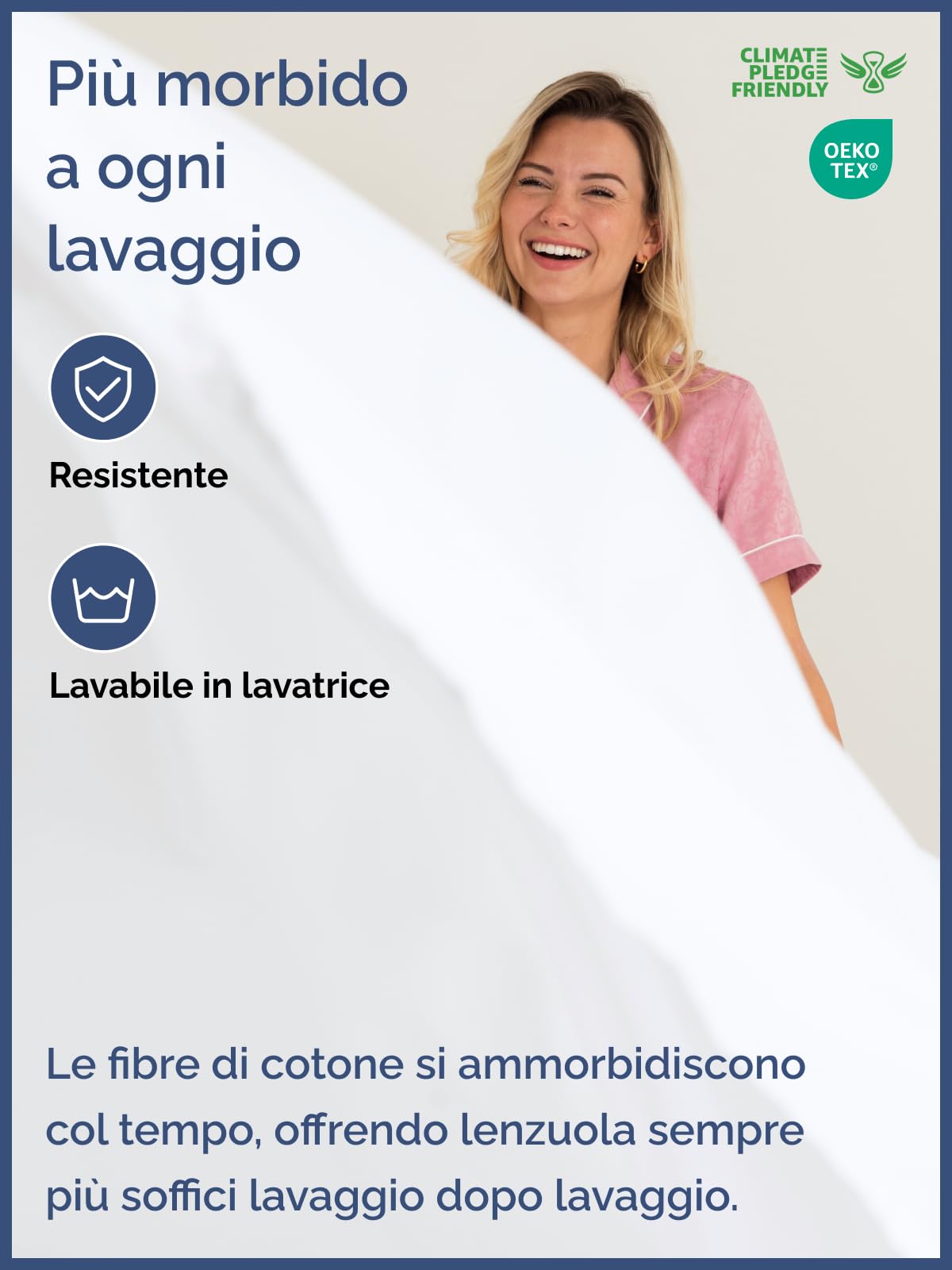 Lenzuolo con Angoli 160x200 - Cotone 400 Fili Fascia 40cm (16") - Bianco