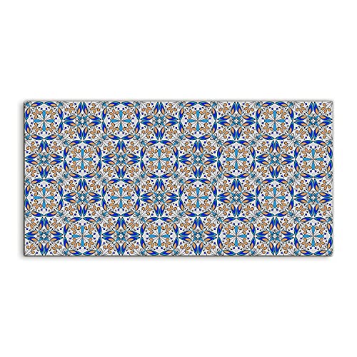 Déco murale verre motif Maroc grand format tableau salon moderne
