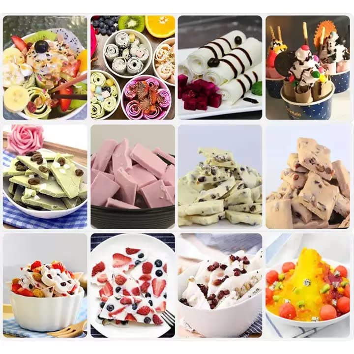 Edelstahl Stir-Fried Ice Cream Roll Maker Yogurt Cream Machine gerollte Eismaschine – Bild 4