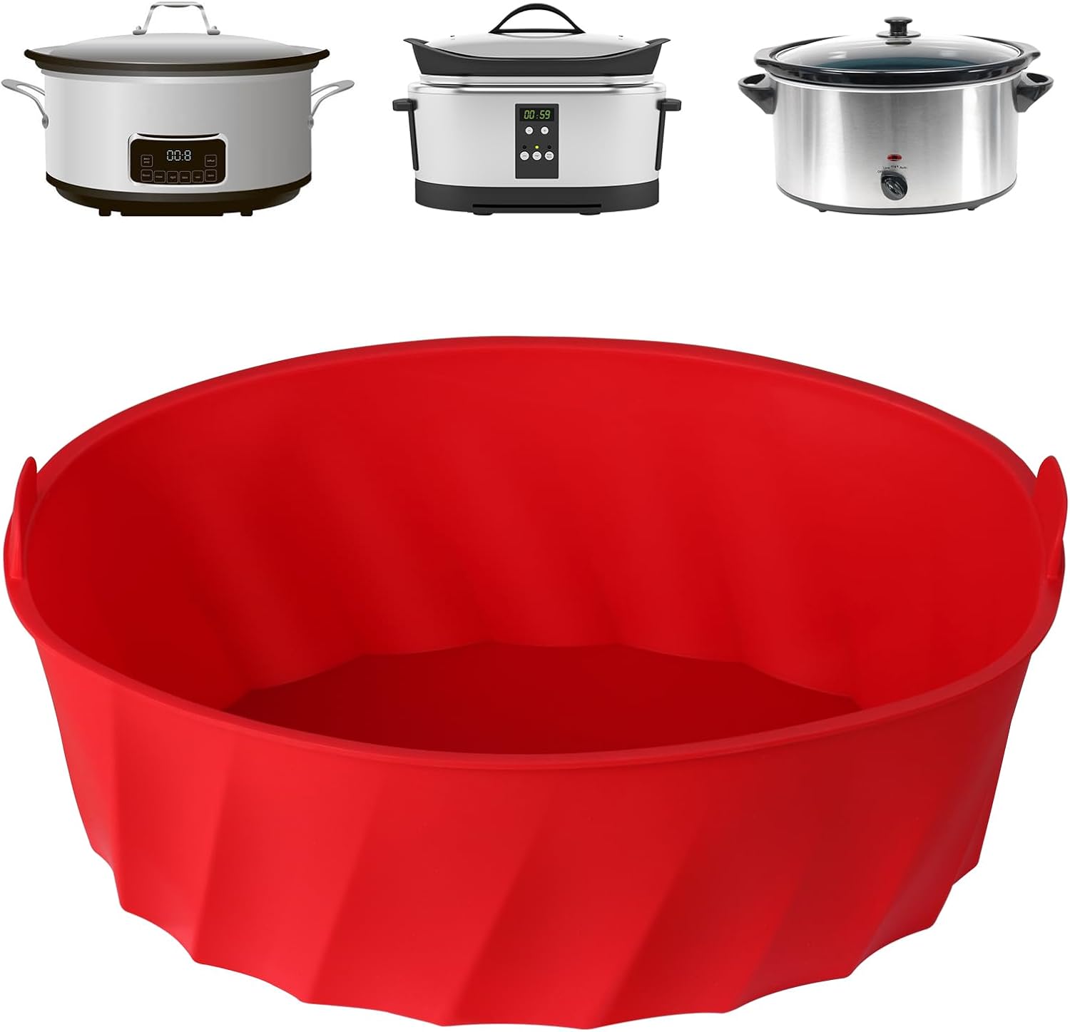 Meytunsin Silicone Slow Cooker Liner Fits Crock pot 8 Quart