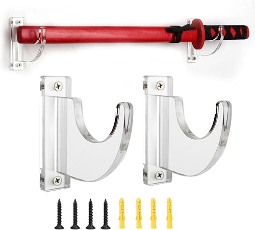 WANLIAN Soporte de pared Katana, soporte de pared para sable de luz, soporte de pared ajustable de acrílico para Katana, sable de luz, soporte para
