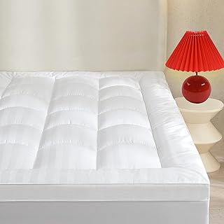 Mattress Topper Queen Size, Extra Thick Cooling Mattress Pad Cover with 8-21 inch Deep Pocket, 3D Snow Down Alternative Fill Pillow Top
