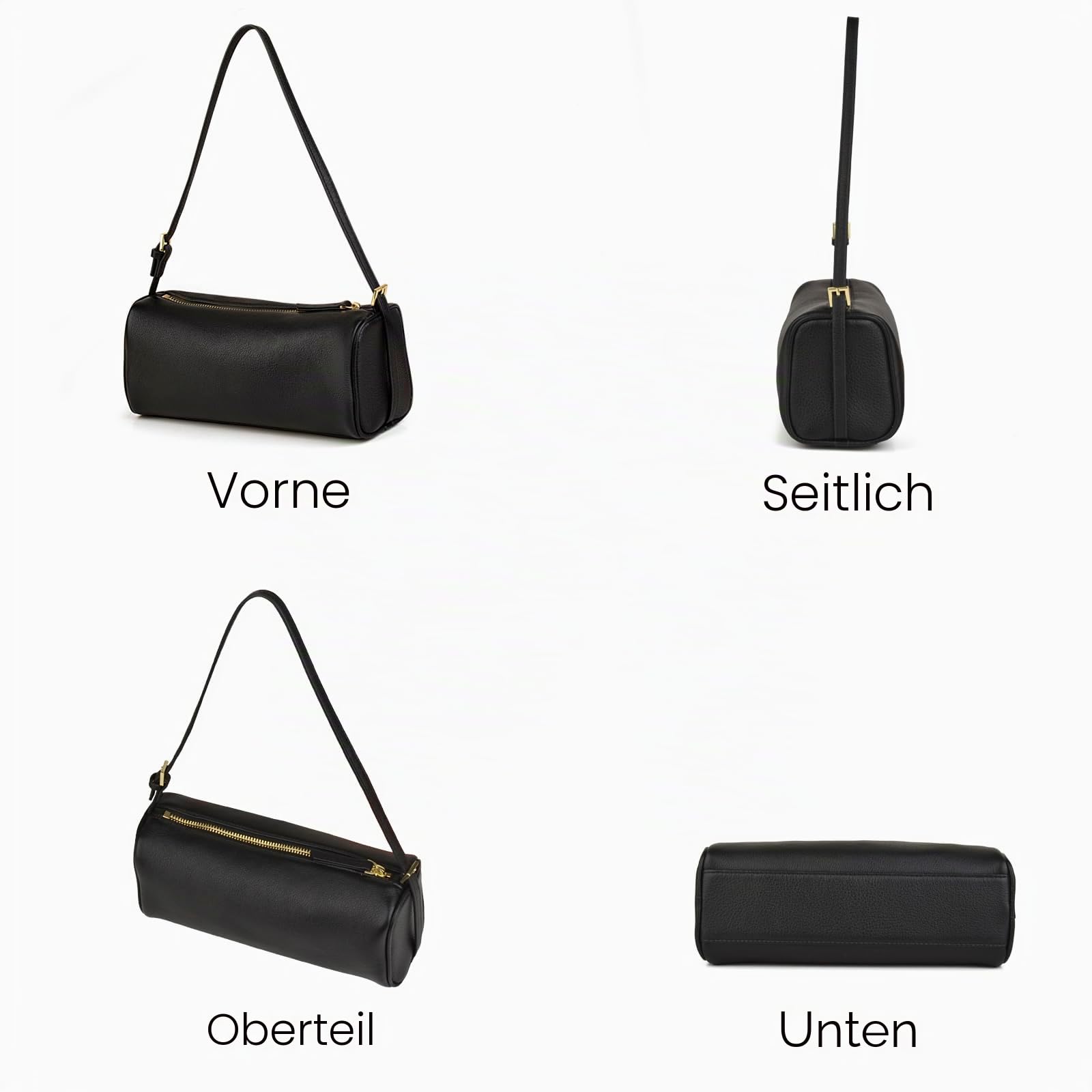 DONNAIN Hochwertige Handtasche Damen Leder, Crossbody Umhängetasche | Lederhandtasche Damen Echtleder, Ledertasche Damen, Schultertasche, Hobo Bag mit verstellbarem Riemen, verlängern Form