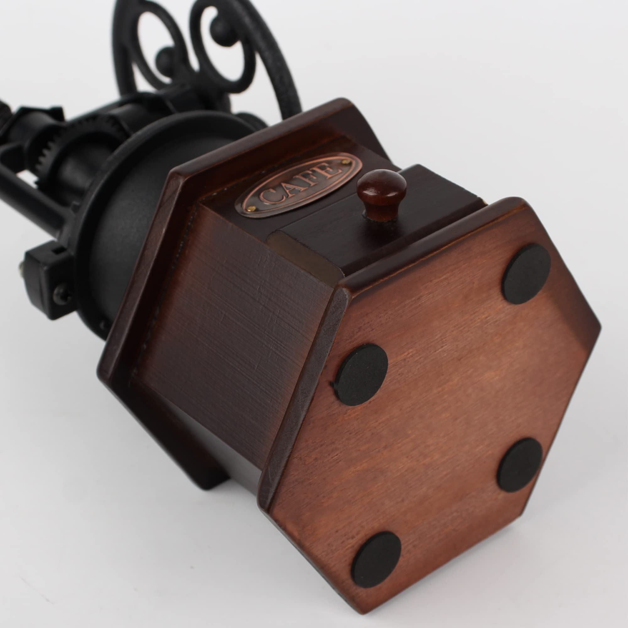 Kaffeemühle, Holz, manuell, braun, sechs Verformungsböden | Gusseisen Handkurbel Antik Kaffeemühle Roller Design für Mesh Kaffee Dekoration & Geschenk