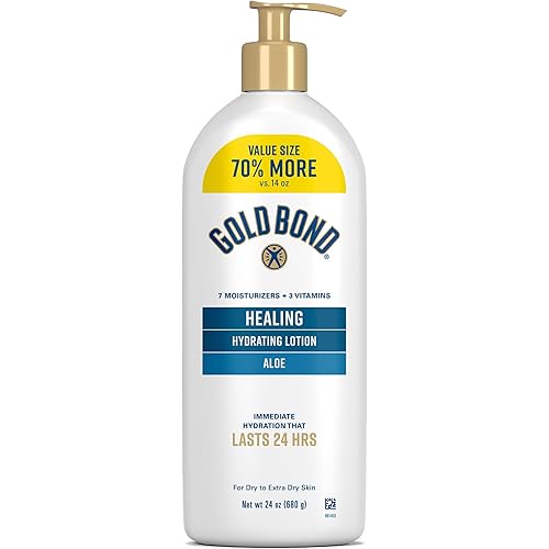 Gold Bond Healing Hydrating Lotion with Aloe Moisturizes, Heals & Smooths Dry Skin, Delivers Immediate 24-Hour Hydration, Value Size, 24 oz.