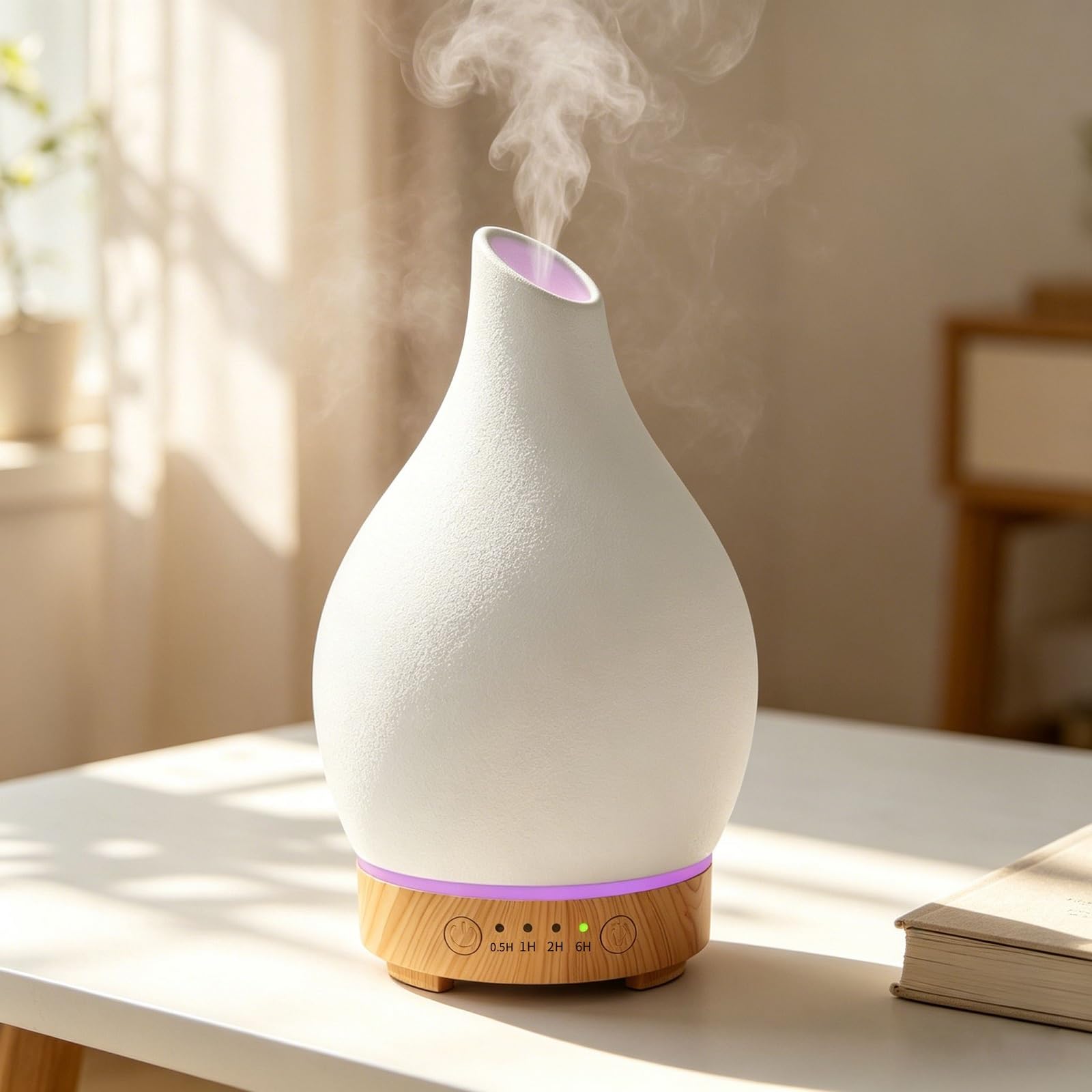 Diffuseur d'huiles essentielles ultrasonique céramique 150ml maison