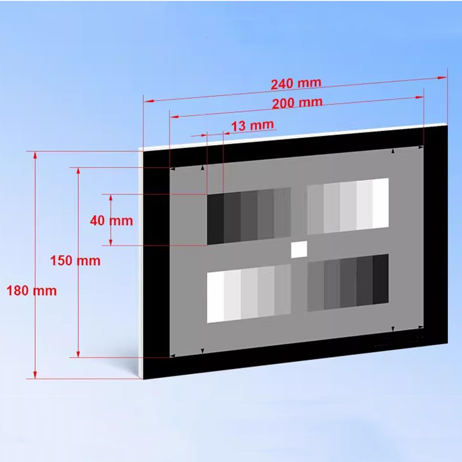 Graustufen-Farbkarte Für Kameras, Farbkalibrierungstestkarte, Graustufen-Finder, Für Digitalfotografie Und Video, Fotozubehör, Größe 240 X 180 Mm