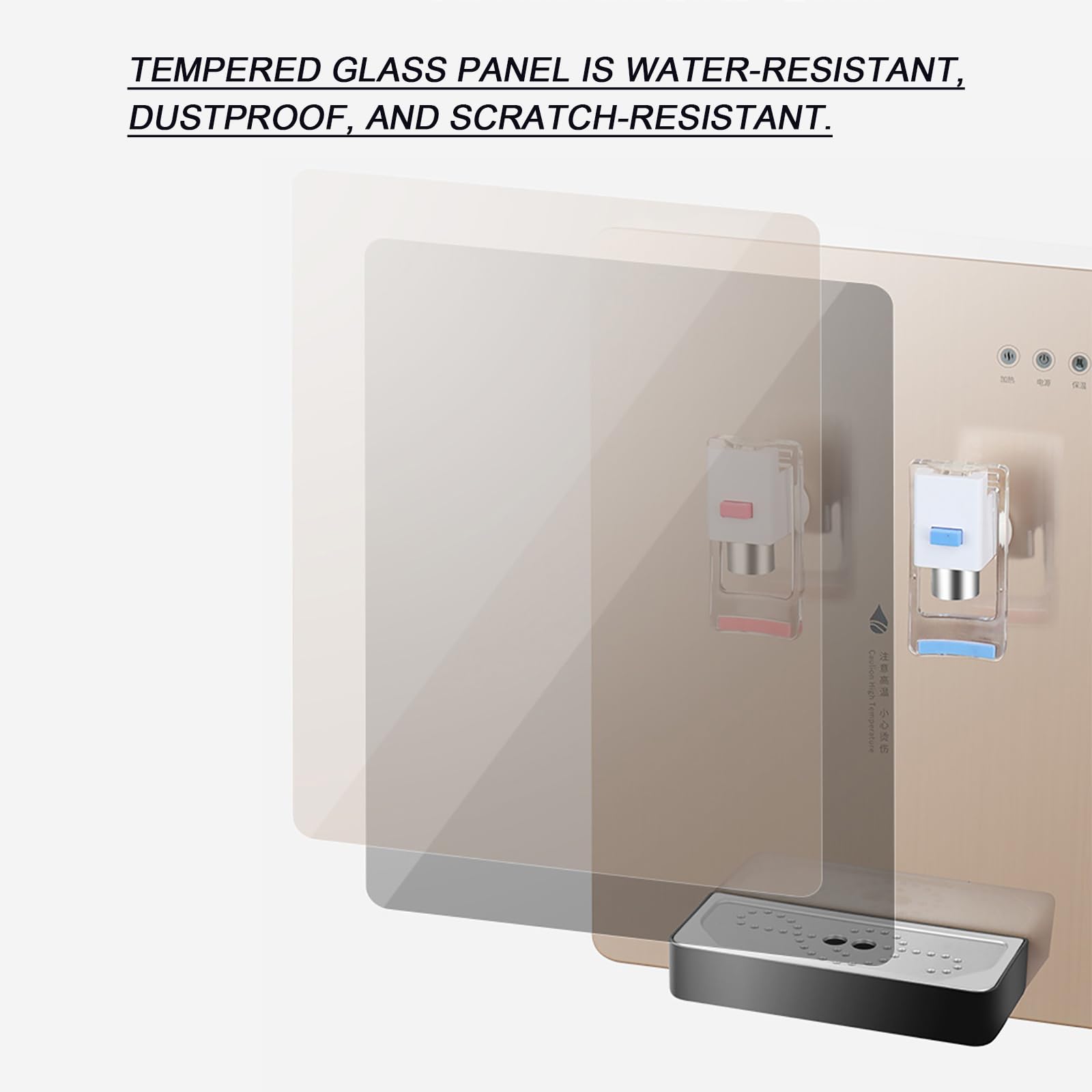 Dispensador de agua montado en la pared con temperaturas frías y calientes, protección segura contra quemaduras en seco, para oficina y uso doméstico