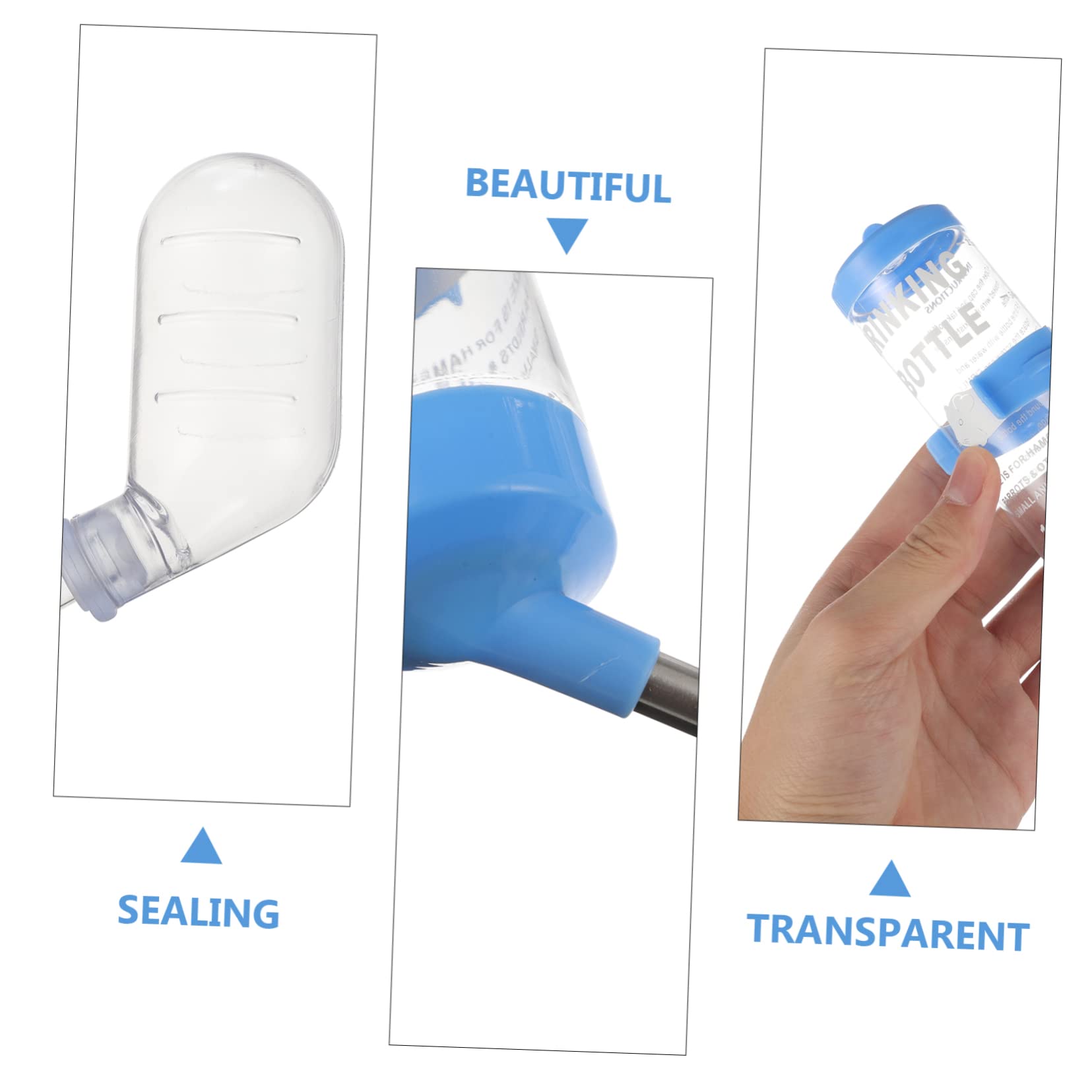 Angoily 12 Stück Haustier-Wasserbrunnen Igel-Strohhalm Tropf-Wasserspender Kleintier-Wasserflaschen Outdoor-Wasserflasche Auslaufsicher Kaninchen Rennmäuse Wassernippel-Trinker
