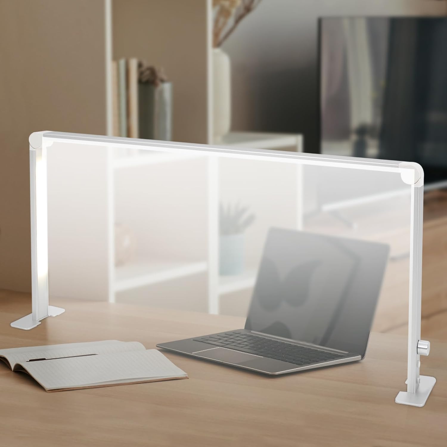 MOCHAG Nail Desk Lamp 36W, 4000-6500K Dimmable Table Lamp with 3 Lighting Modes, 3000 Lumen LED Manicure Lamp Foldable Square Desk Light for Manicure, Manicure, Tattoo, Eyebrow (Silver)