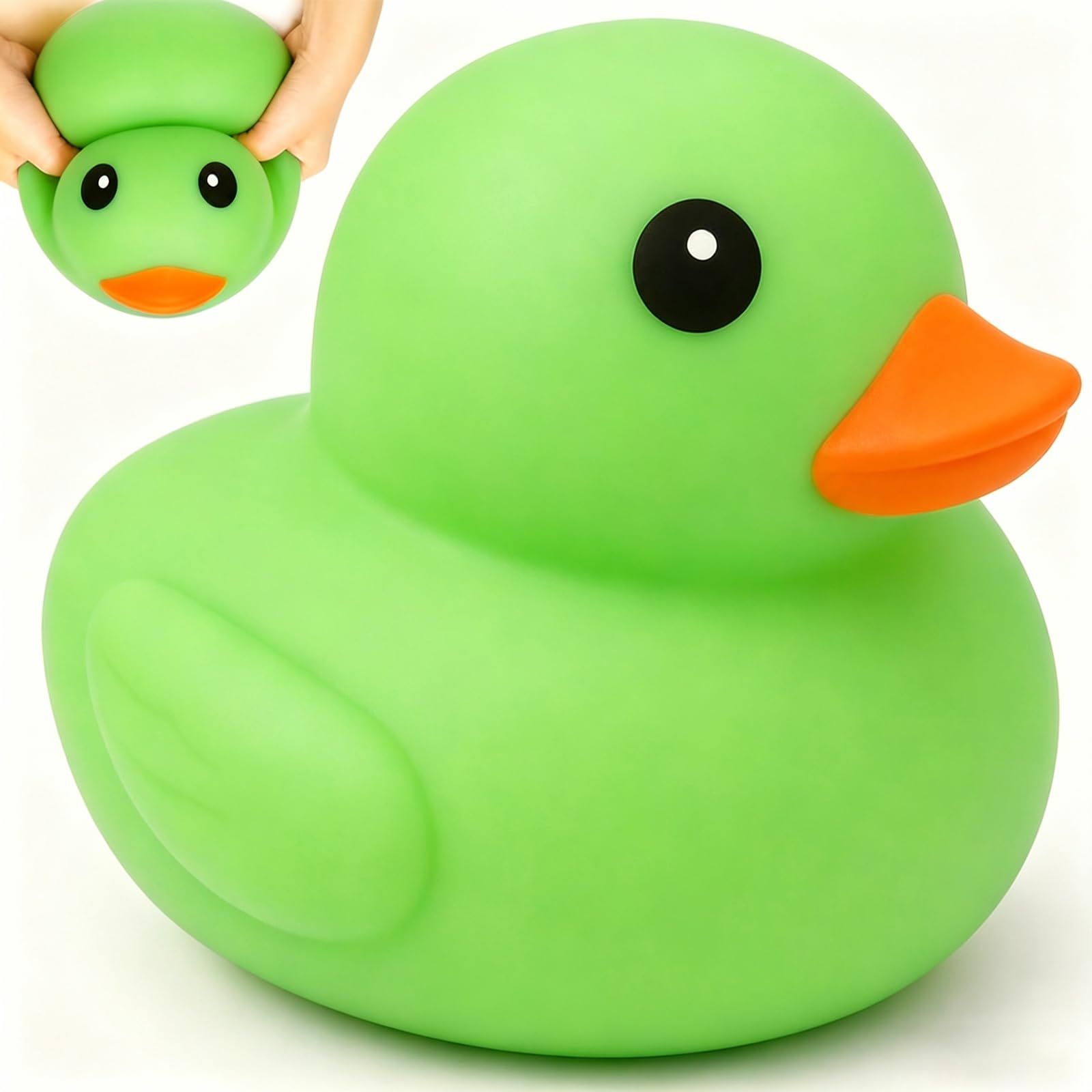 Jumbo Duck Squishy with Mixed Fruit Inclusion，Green