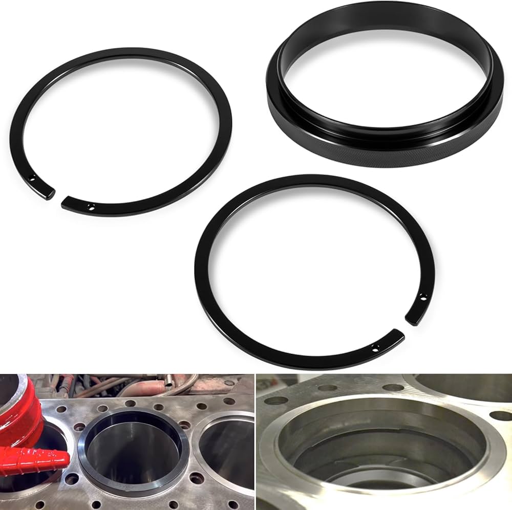 3pcs Piston Ring Compressor Adapter & Anti-Polishing Ring For