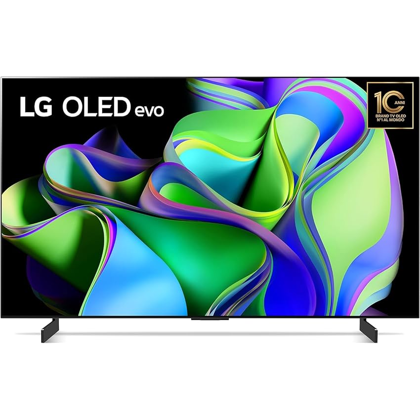 Immagine del prodotto LG OLED evo 42'', Smart TV 4K, Serie C3 2023, Processore α9 Gen6, OLED Dynamic Tone Mapping Pro, Dolby Vision, Dolby Atmos, 4 HDMI 2.1 @48Gbps, VRR, Alexa, ThinQ AI, Wi-Fi, webOS 23