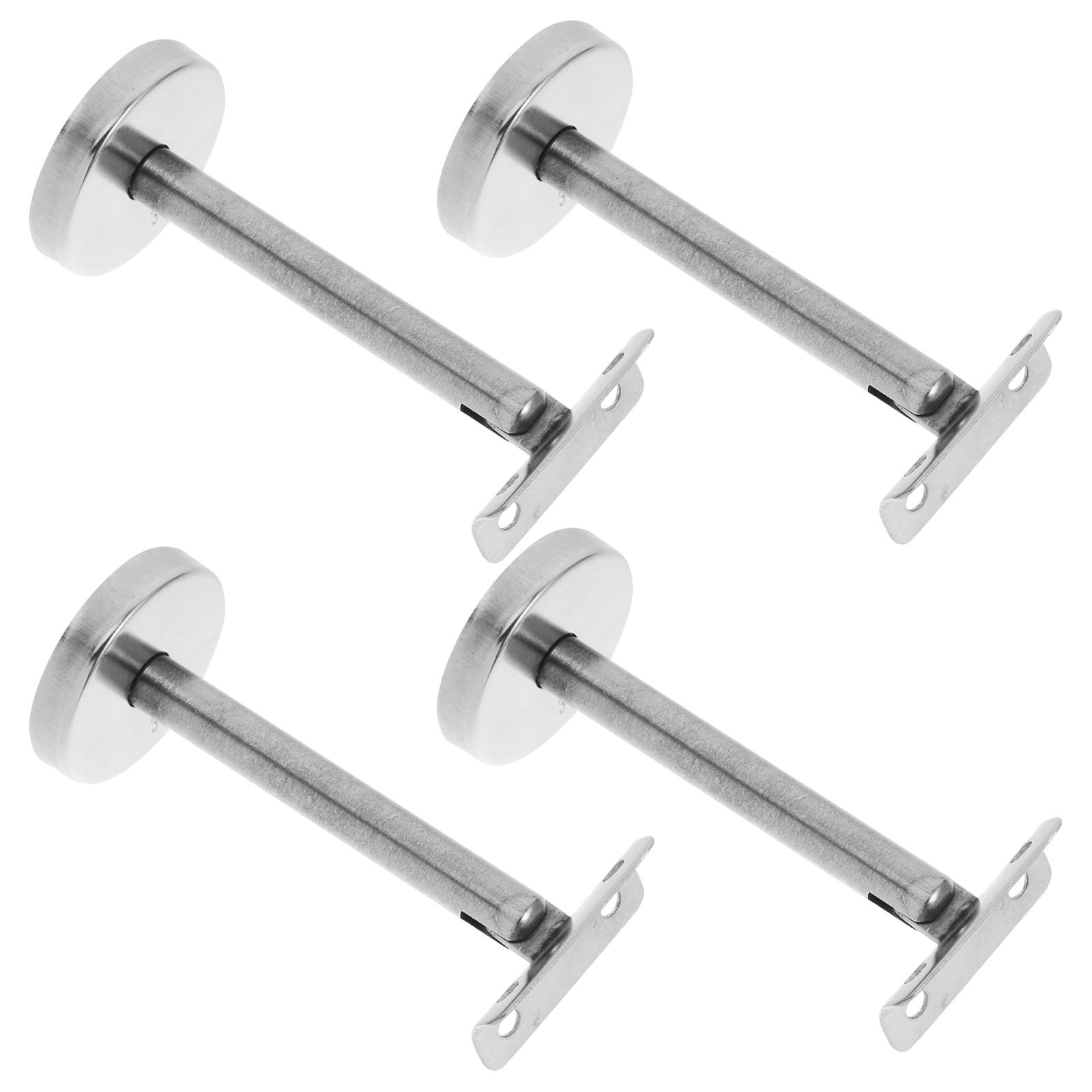 Support rampe escalier inox argenté 4 pièces pour fixation murale robuste - 8