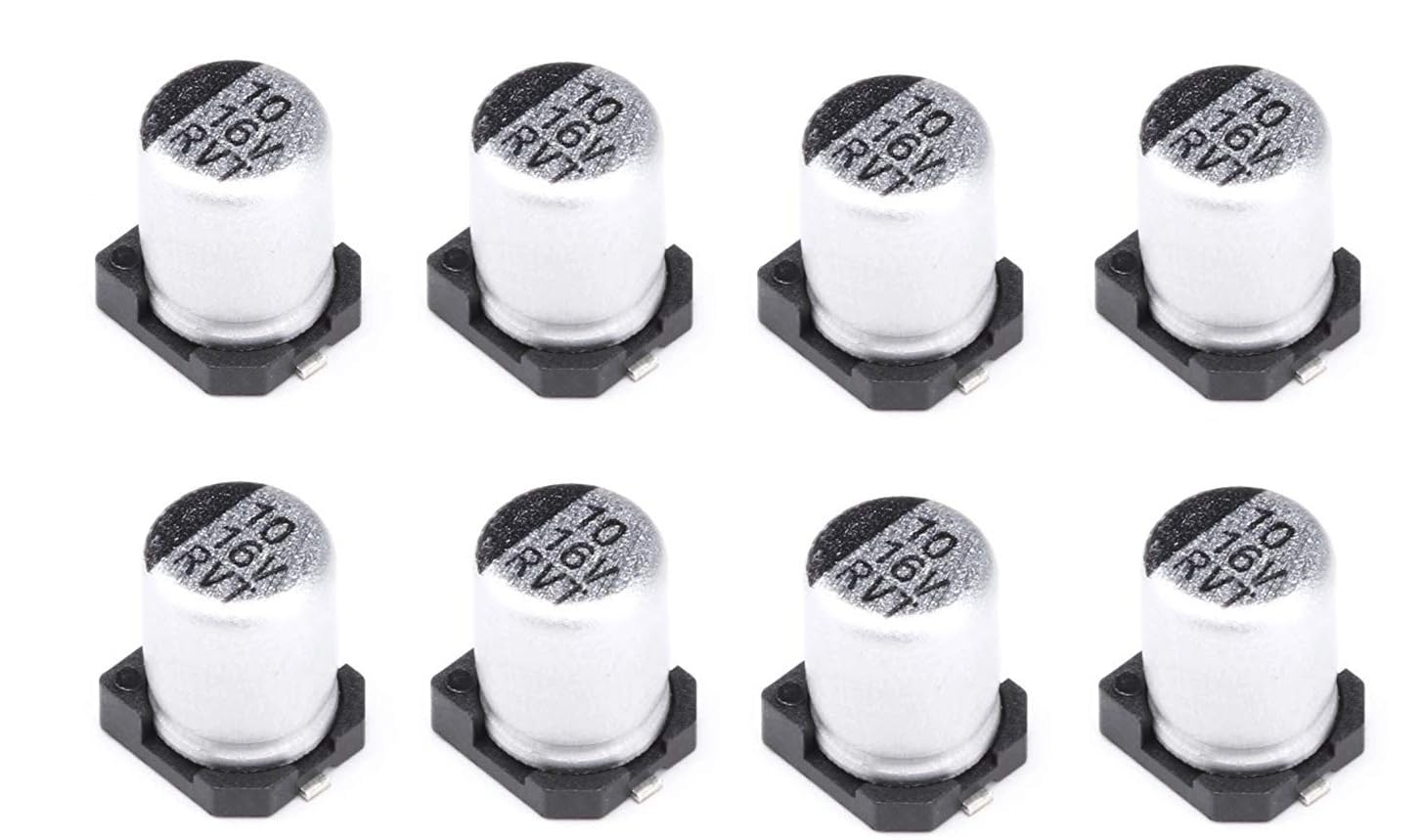 10uF 16V Electrolytic Capacitor - SMD - Pack Of 8
