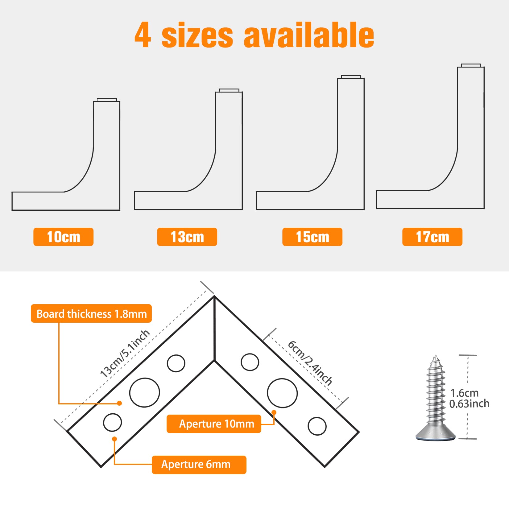 Herbst 4 Piezas Patas para Muebles Negras 17 cm, Patas para Sofas Triangulares de Metal, Bricolaje Patas para Mesa Comedor Aparadores Armarios Otomanas（Negro 4pcs-17 cm）