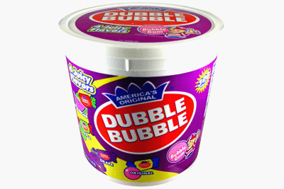 Dubble Bubble Fruit Flavored Bubble Gum Tub, 300 Pieces