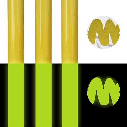 Miniatura 8 de Vinilo de transferencia de calor HTV que brilla en la oscuridad, vinilo de transferencia de calor 3D, vinilo azul neón para Cricut y Silhouette