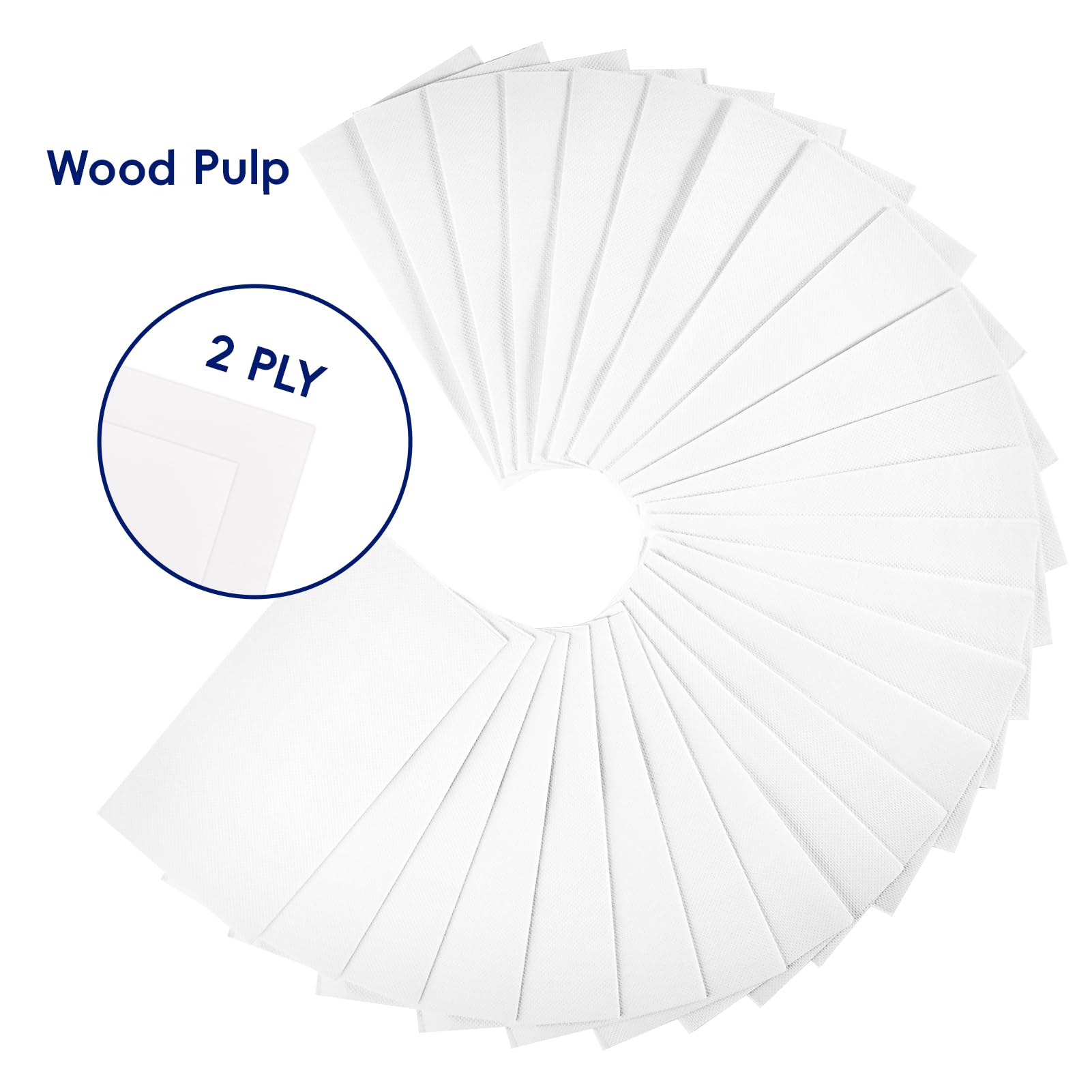 JOLLY CHEF 200 Pack Disposable Paper Napkins, Soft Bathroom Napkins for Guests, 2-Ply White Paper Hand Towels for Halloween, Wedding, Thanksgiving