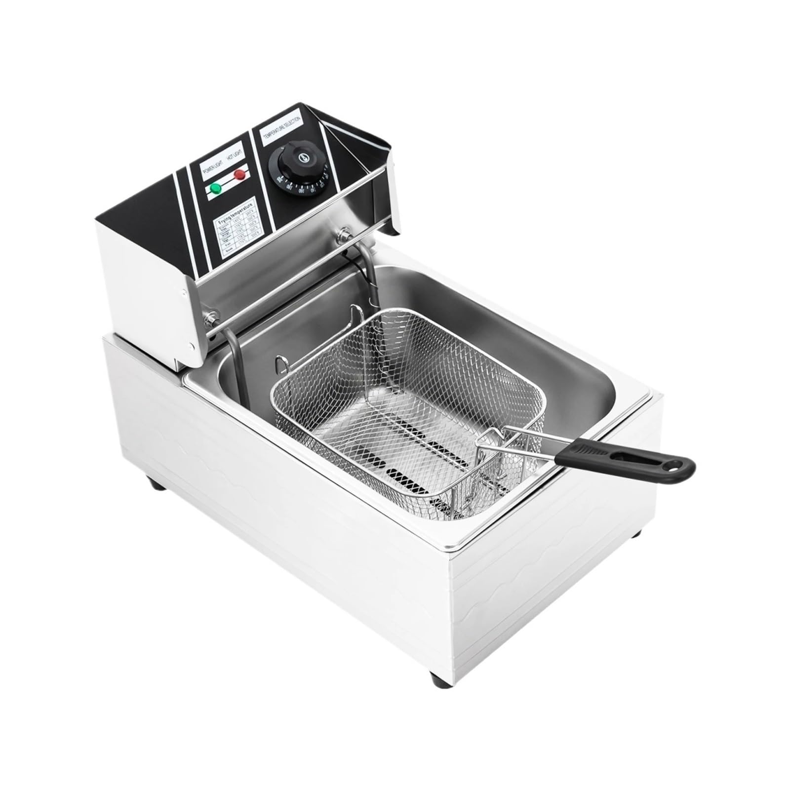 Freidora, Acero Inoxidable 6L, Churros Eléctrica Con Cesta Calentamiento RáPido