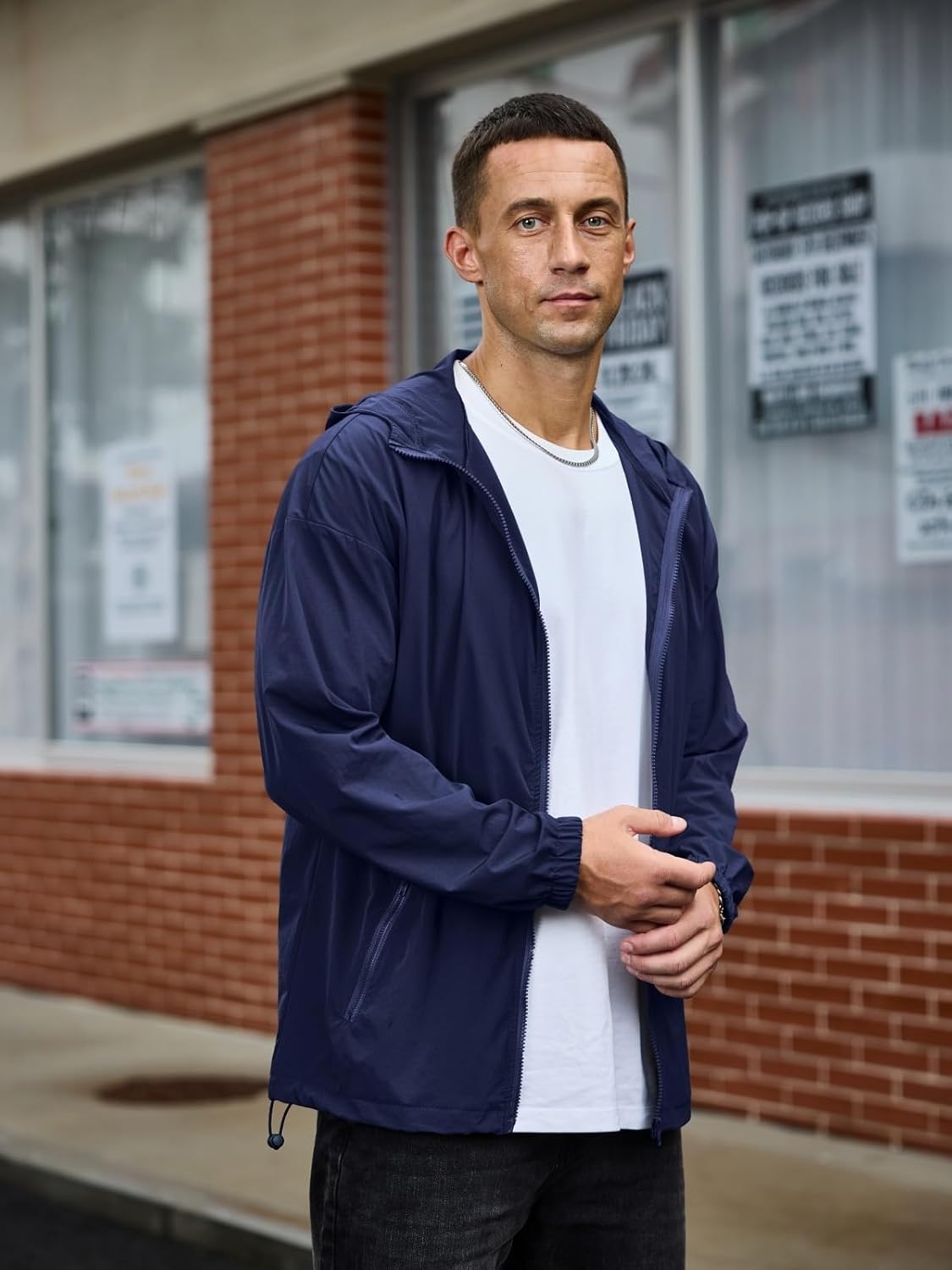 Men's Windbreaker Quarter Zip Pullover Lightweight Jackets Athletic 1/4 Wind breaker Jackets Golf Mock Neck with Pockets - Image 4