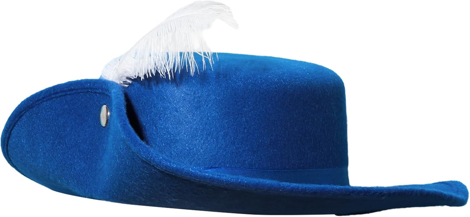 Western Jazz Hat for Men and Women Masquerade Cap | Masquerade Parties Cosplay Hat,Flat Top,20s Jazz Cap,Night Event,Retro Accessory,Medieval Wear,Unisex Apparel,Party Supply