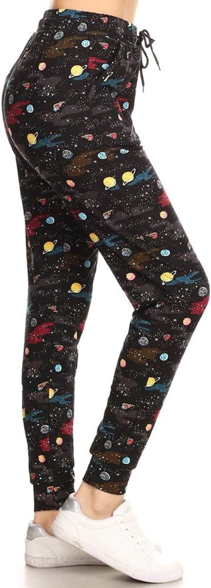 Leggings DepotWomen's Popular Print High Waist Premium Jogger Track Pants(S-3X) BAT1