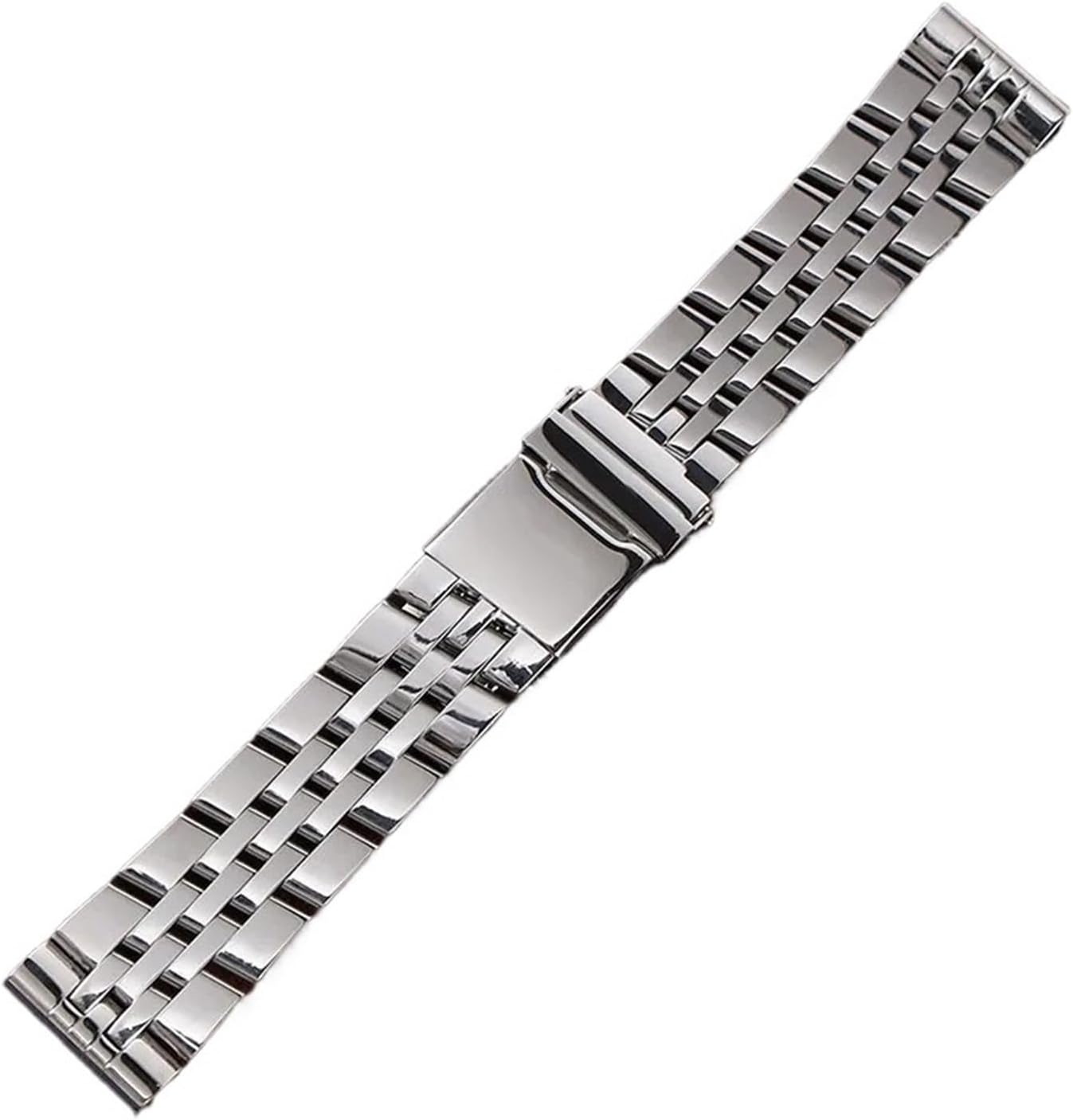 MJMT06 18 20mm 22mm Stainless Steel Watchband Compatible with Breitling Watch Strap Silver Gold Men Bracelet Push-Button Hidden Clasp