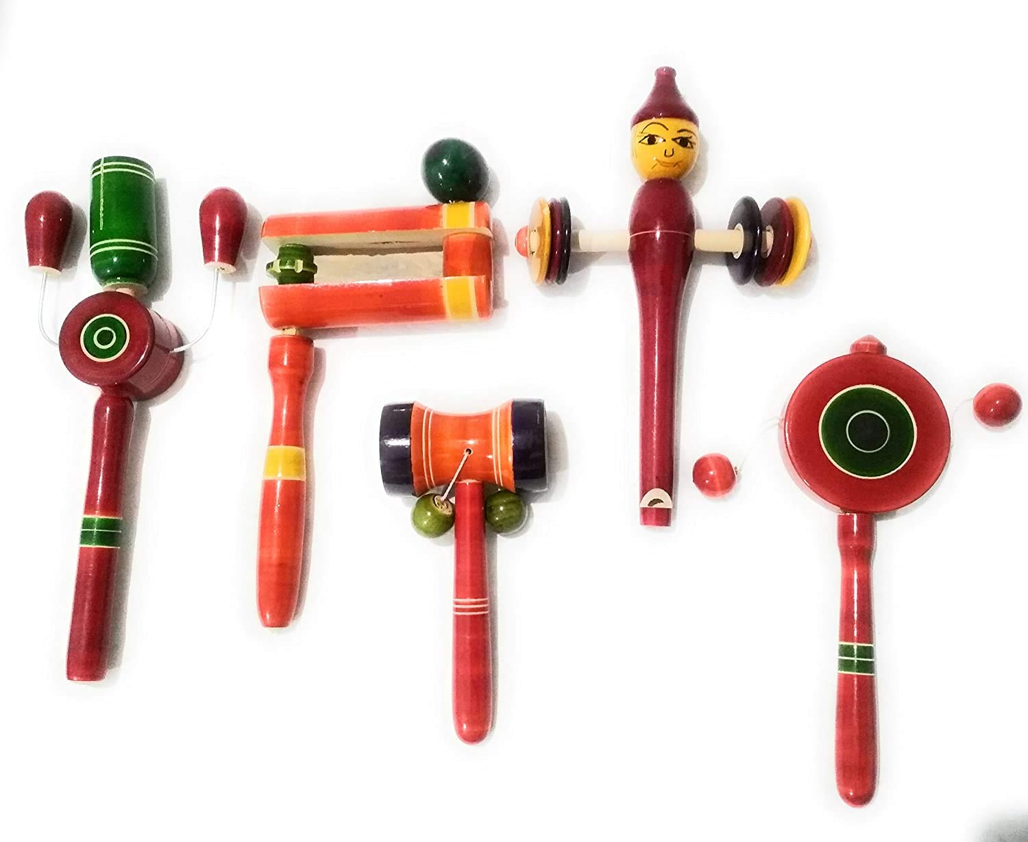 Yamkay Wooden Classic Rattle Set Pack of 5 Multicolored (B08MKSP5YJ) Amazon Price History, Amazon Price Tracker