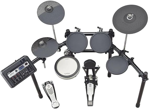 طقم طبول إلكتروني Yamaha DTX6K-X مع وحدة DTX-PRO، 70 مجموعة قابلة للتخصيص، عناصر تحكم في تعديل المجموعة، صوت USB/MIDI، رؤوس سيليكون صامتة، تطبيق DTX Touch Sound Editor الذكي