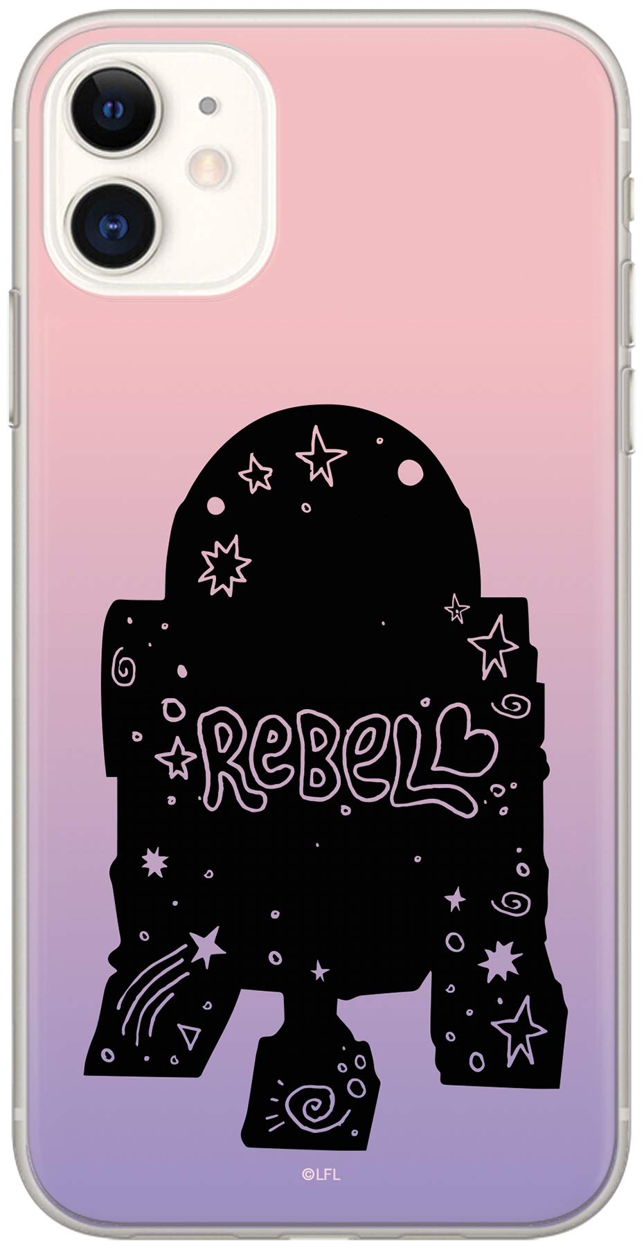 ERT GROUP mobile phone case for Apple Iphone 11 original and officially Licensed Star Wars pattern R2D2 005 optimally adapted to the shape of the mobile phone, case made of TPU