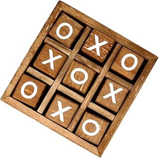 TOYANDONA 1 Set Tic Toe Wooden Board Games Noughts and Crosses Game Tic Bug Toe X and O Game