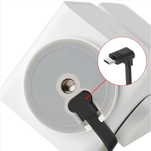 Miniatura 5 de Uogw Paquete de 2 cables de alimentación de 30 pies compatibles con WYZE Cam Pan V3, cable de extensión USB a micro USB de 90 grados para WYZE Cam