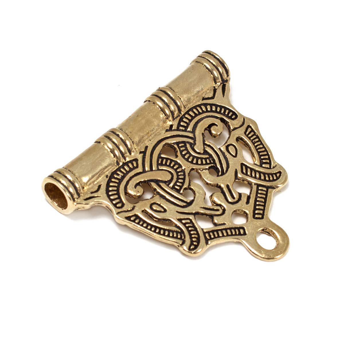 Scatola per aghi vichingo, in bronzo