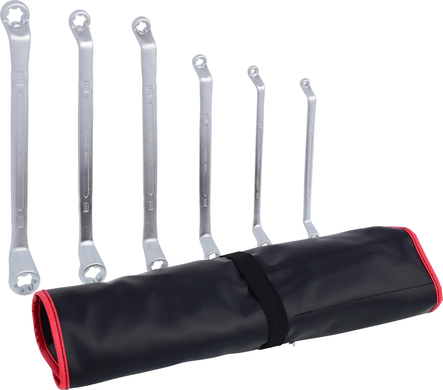KS Tools 911.0360 Zest podw kluczy oczk d. profilu Torx-E, zagietych, 6-szt, E6xE8-E20xE24