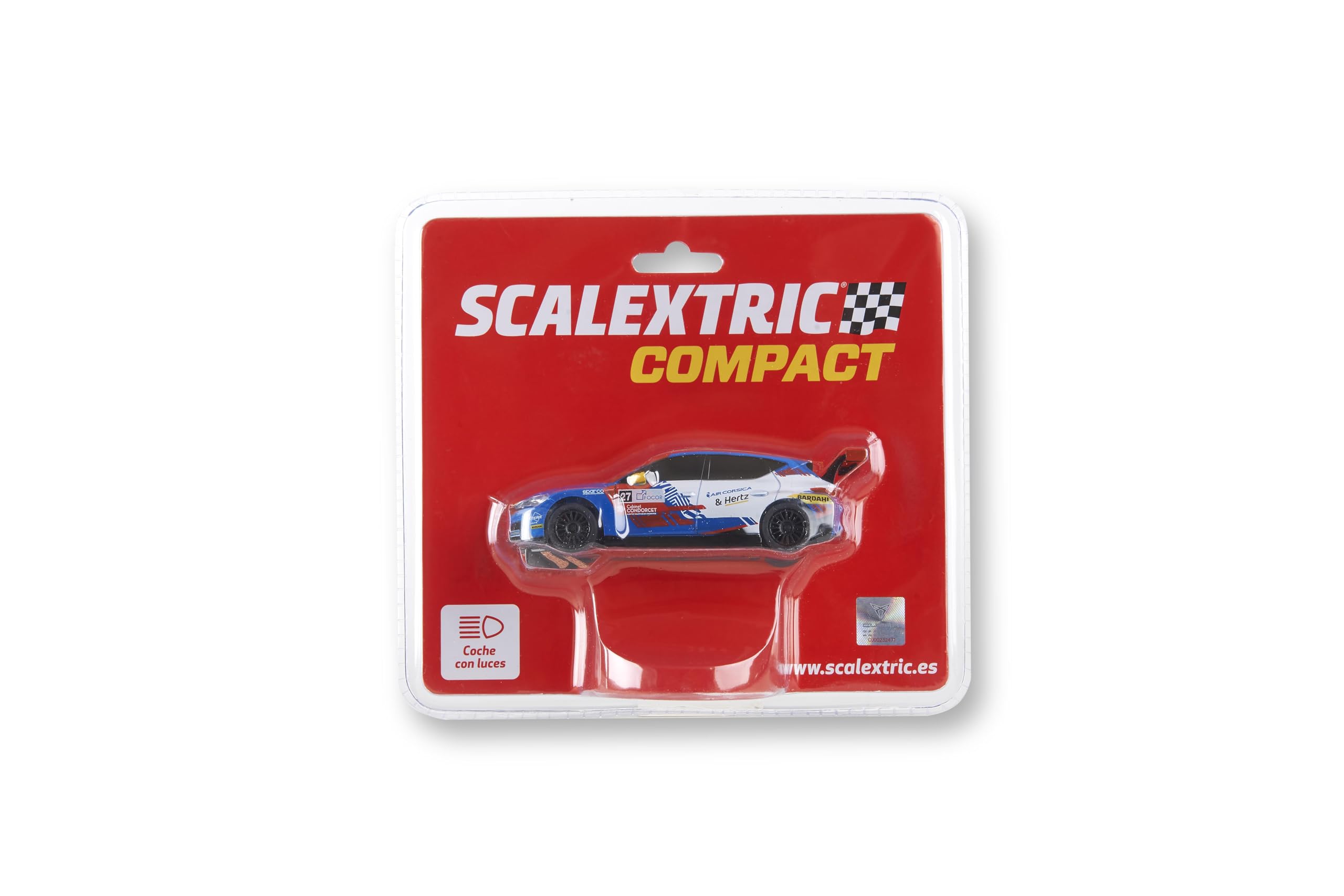Scalextric - Coche de carreras COMPACT - Coche Slot escala 1:43 (Cupra Leon – Motul
