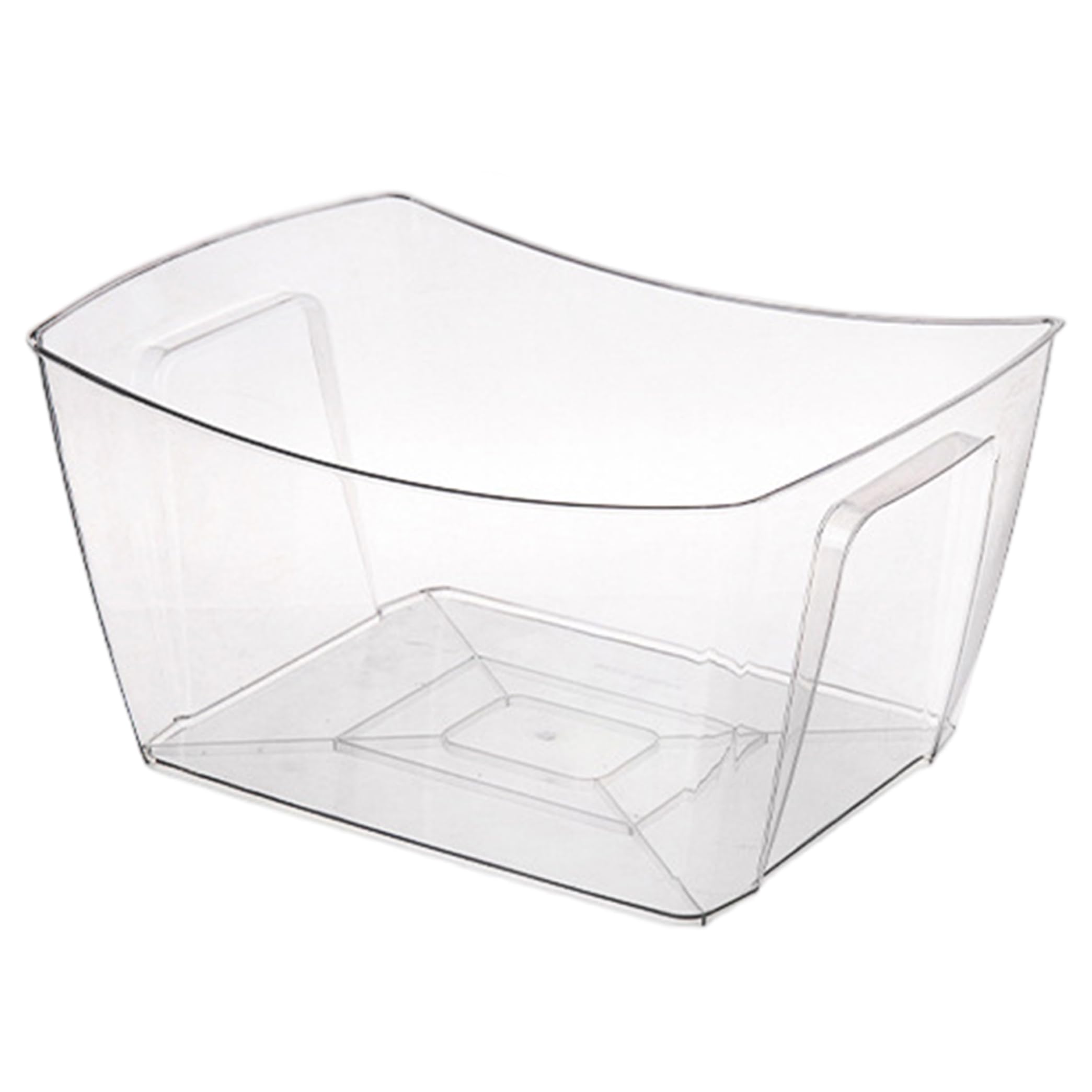 Bemonew Plastic Ice Bucket, 12L Large Ice Bucket - Clear Plastic Beverage Tub Multi-purpose For Parties, Drinks, Produce & Storage, White Square