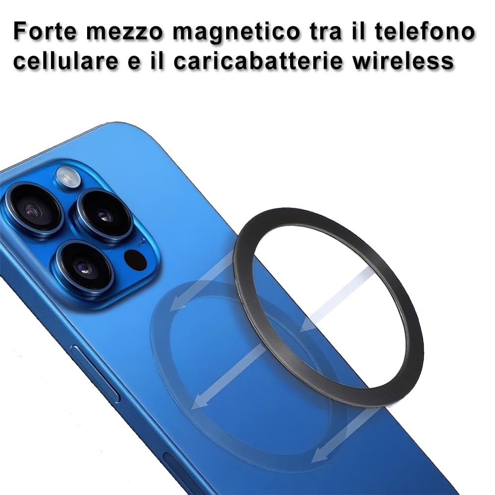 PROfezzion Anello Magnetico Mag-Safe Universale Con Adesivo 3M – Compatibile Con Custodie Non MagSafe E Accessori - 5