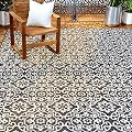 Nicole Miller New York Patio Country Danica Transitional Geometric Indoor/Outdoor Area Rug, Black/Grey, 5'2"x7'2"