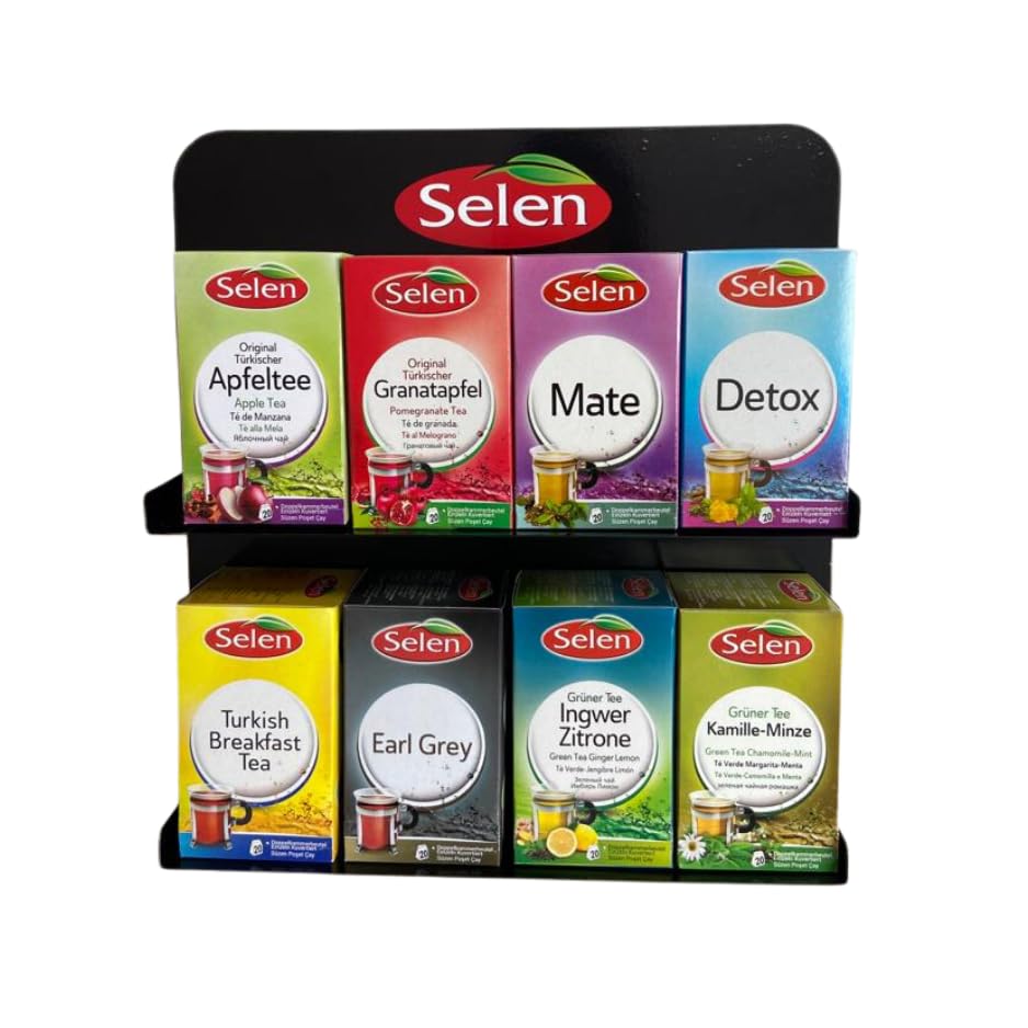 SELEN Expositor con 8 tés diferentes / 8x20=160 bolsitas de té