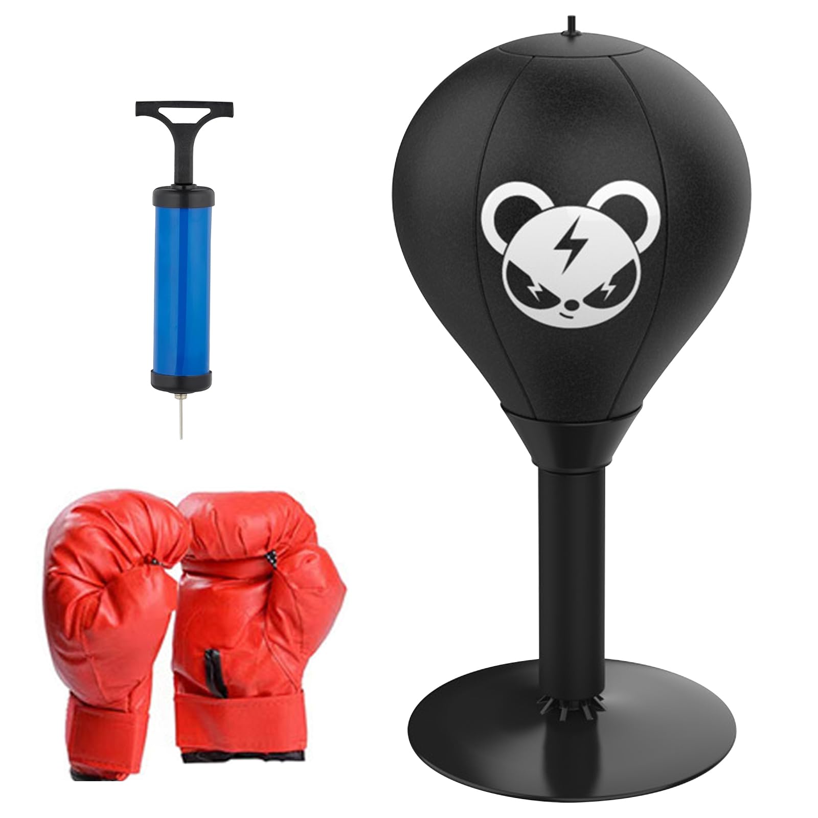 Sacco da boxe da scrivania antistress Punching ball con ventosa Pungiball da tavolo per adulti e bambini Gadget da scrivania per alleviare lo stress Punching ball da scrivania