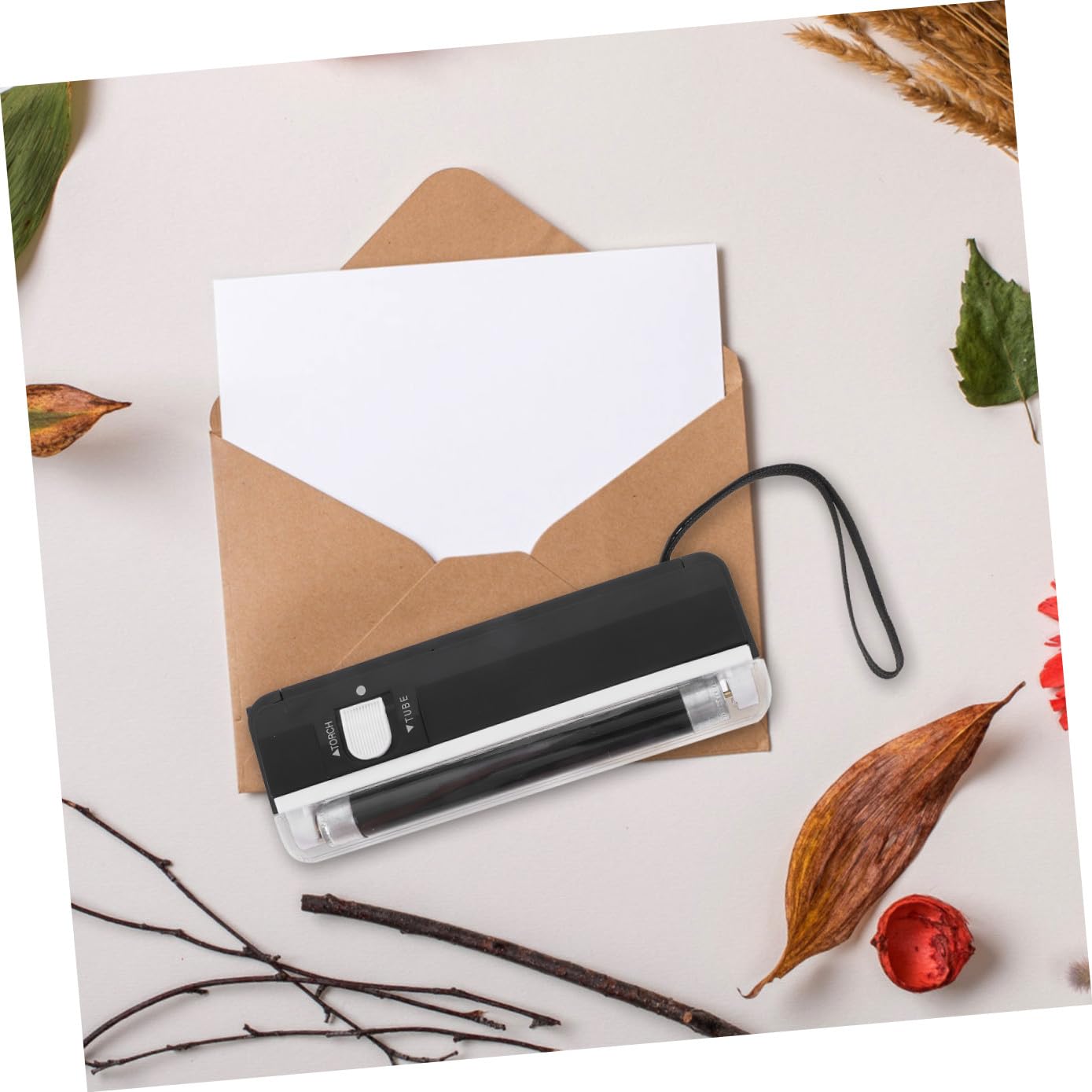 HOMSFOU 4 Pezzi Rilevatore Banconote Portatile Professionale con LED Fluorescente e Luce Uv Autenticità Euro e Bassa Luce per Documenti e Accessori Finanziari