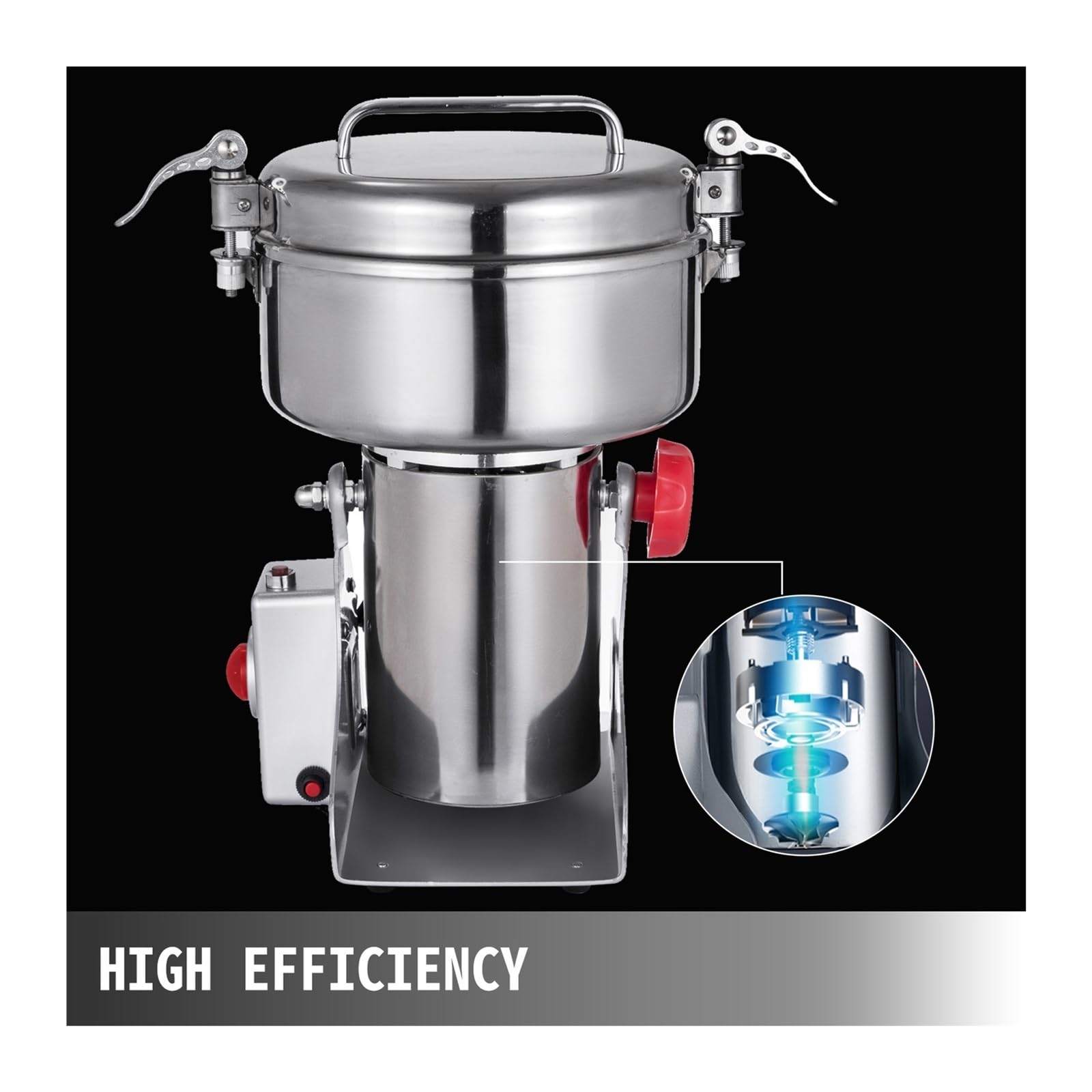 350G 750G 1000G elektryczny młynek do kawy młynek do kawy ze stali nierdzewnej do kruszenia ziół pszenicy soja proso kukurydza(Capacity 350g)