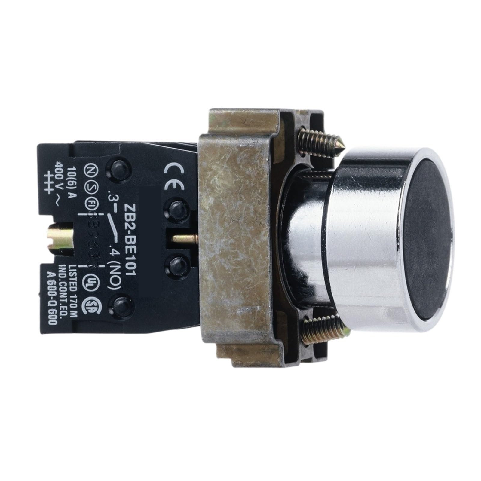 Bouton poussoir plat XB2BA22C Schneider ZB2BZ102C avec contact NO