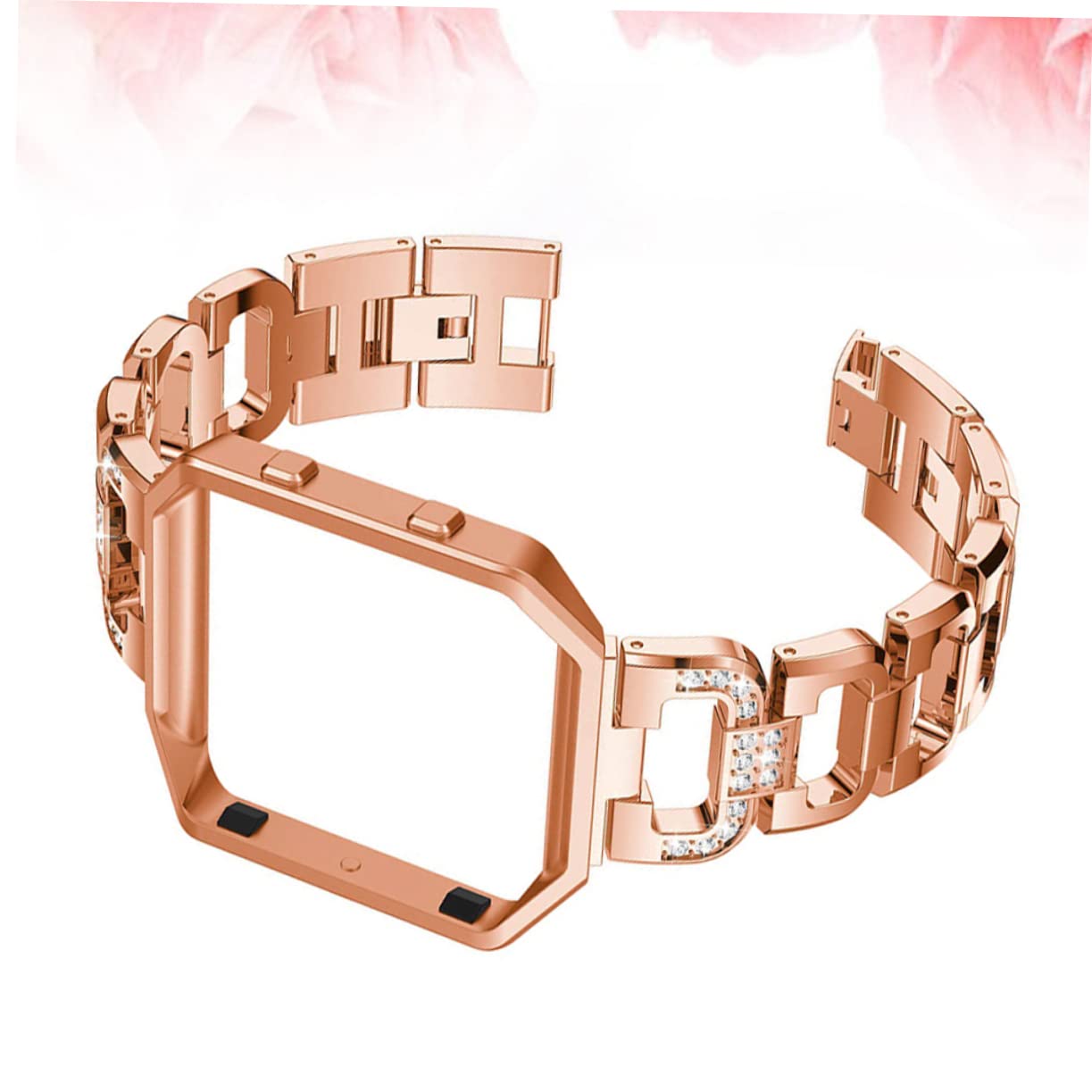 Housoutil Lot De 3 Bracelets De Montre En Métal Pour Montre Connectée Accessoires De Montre En Strass Bracelet De Rechange En Forme De D Avec Cadre De Montre Compatible