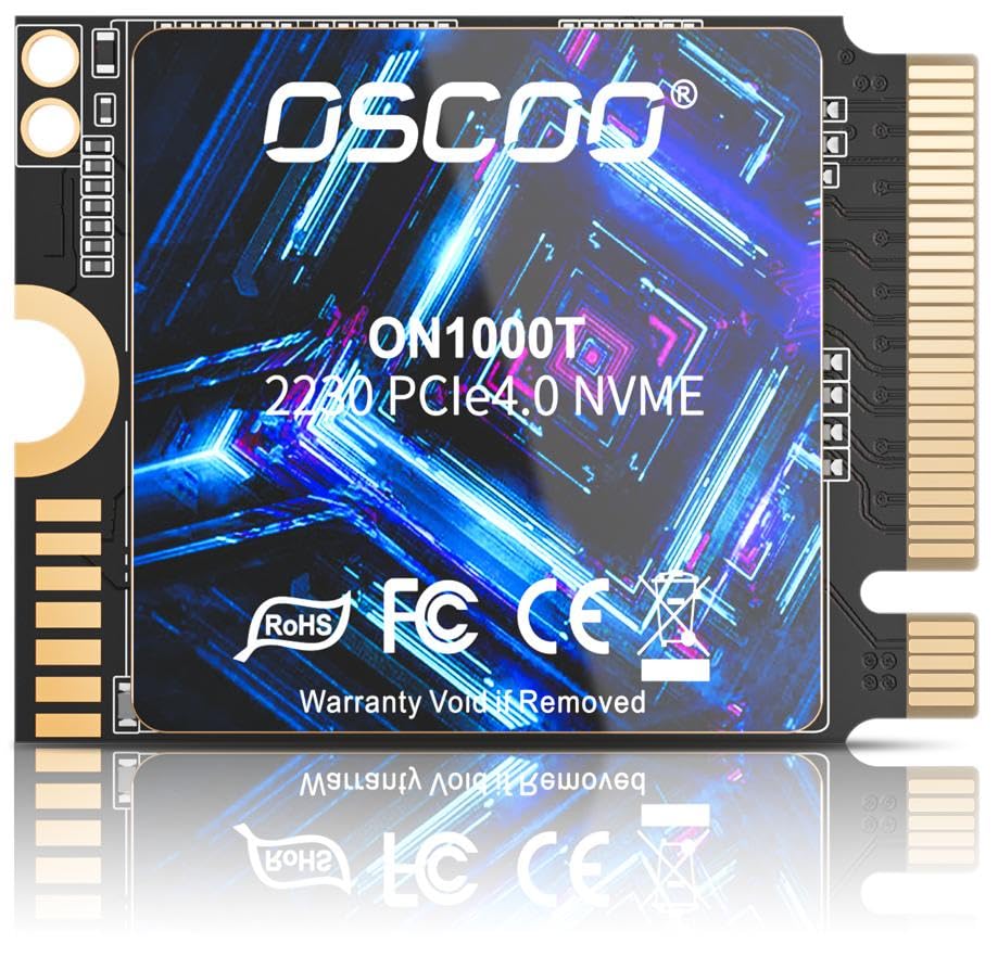 内蔵型SSD OSCOO M.2 SSD 1TB 2230 NVMe Gen4 Amazon | OSCOO 1TB M.2 2230 NVMe SSD, PCIe Gen4x4 内蔵SSD, 最大