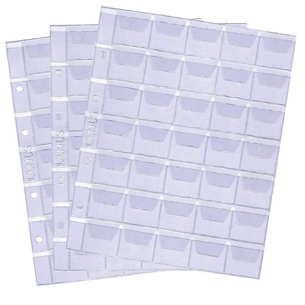 5 Pochettes Numismatiques LARIUS - Format Optima 35 Cellules (jusqu'à 35 Mm) - Pour Pièces De 2 Euros Et Collection