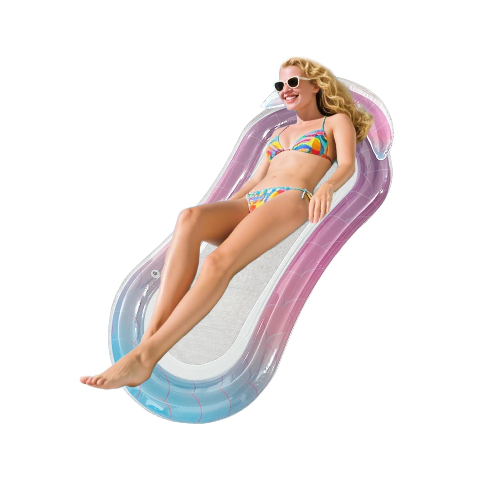 Balakaka Inflatable Pool Floats Lounger, Pool Inflatables Keep Cool Sun Tanning Bed Thickened PVC for Adults, Floating Mat Raft Floaty Lounge Above Water for Pool, Beach, Lake